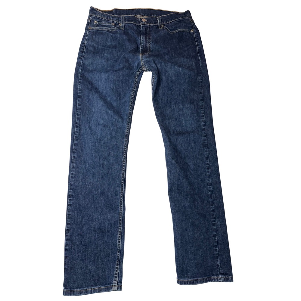Levi's 513 Slim Straight Jeans Mens 33x32 Dark Wash Blue Denim Pants 08513-0183